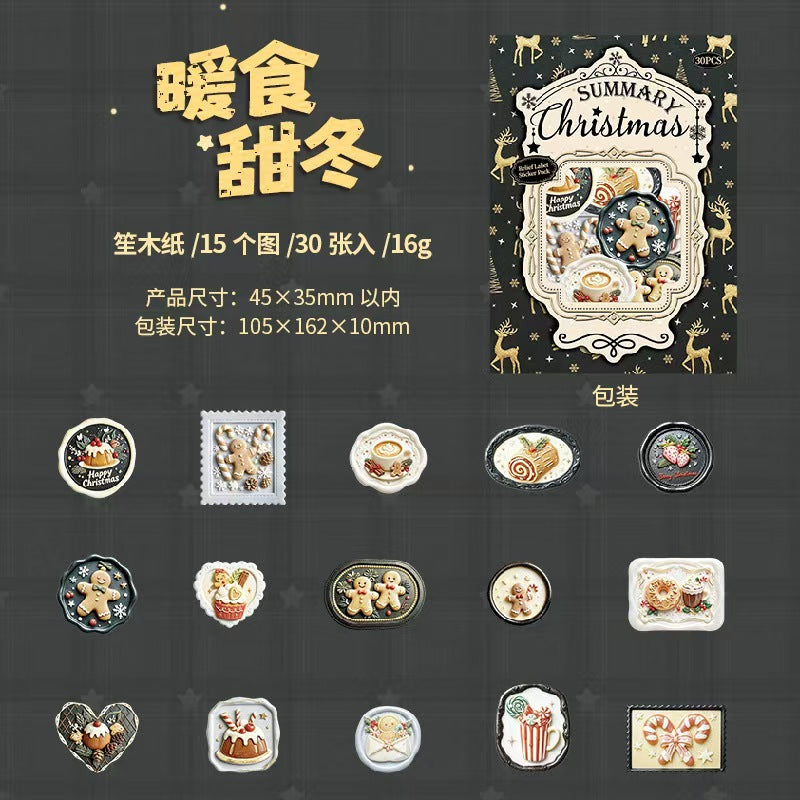 Journal sticker packs (30 pcs/pack) Christmas