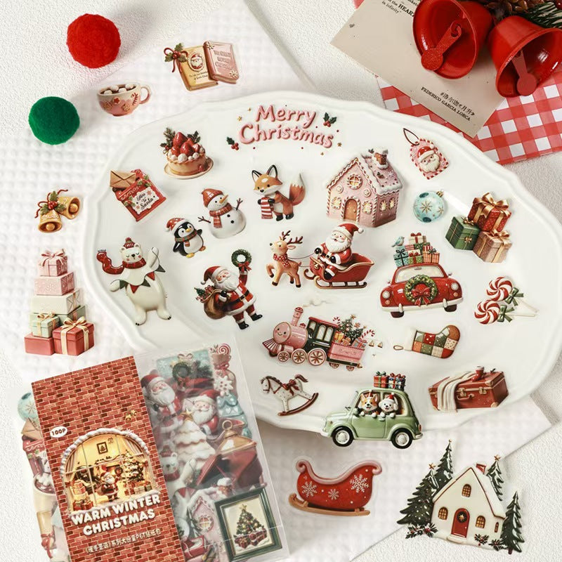Journal PET sticker packs (Christmas) 100pcs