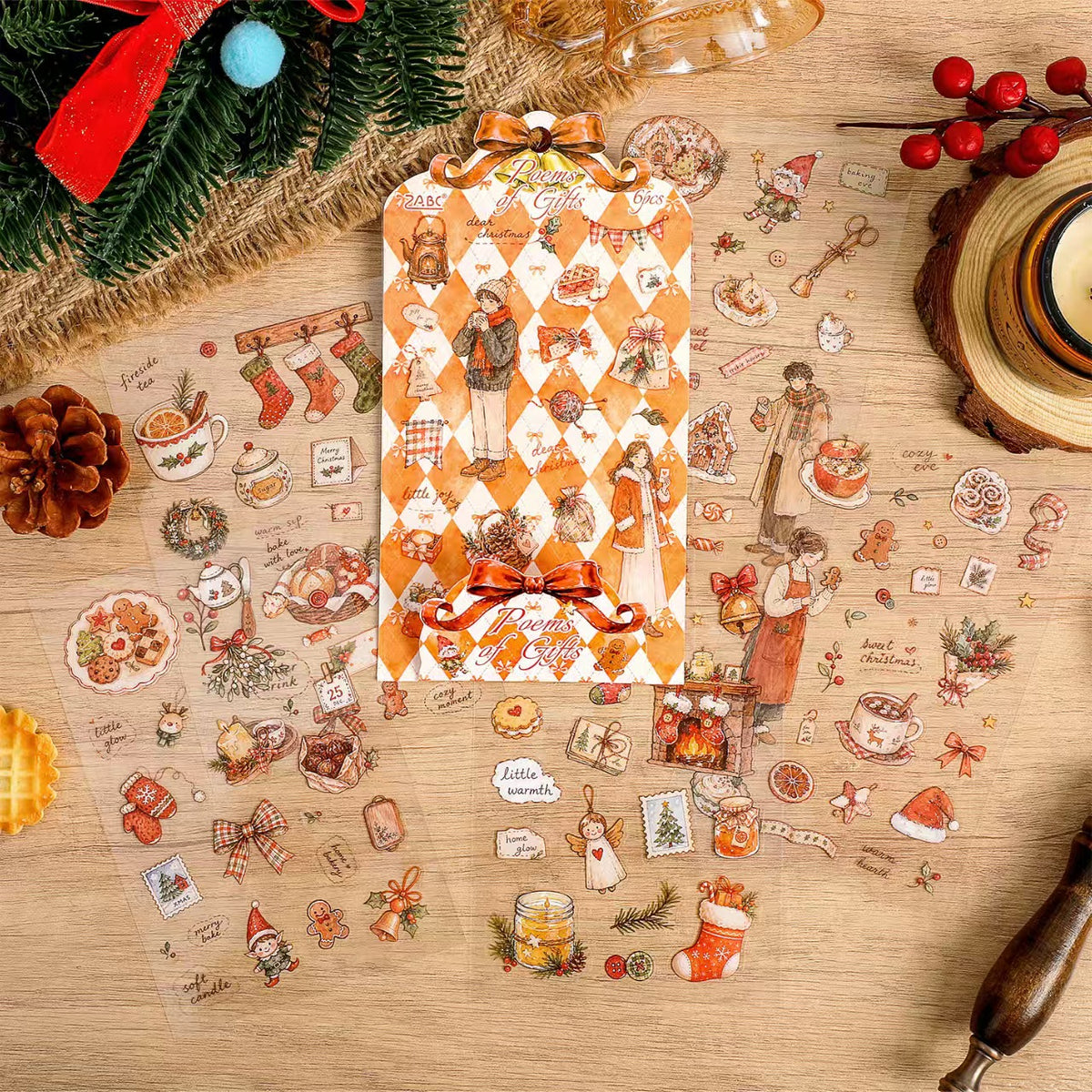 Journal PET sticker packs (Christmas)
