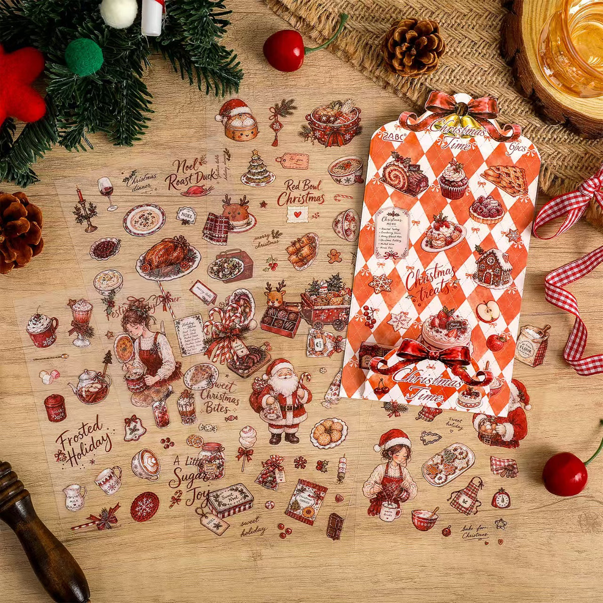 Journal PET sticker packs (Christmas)