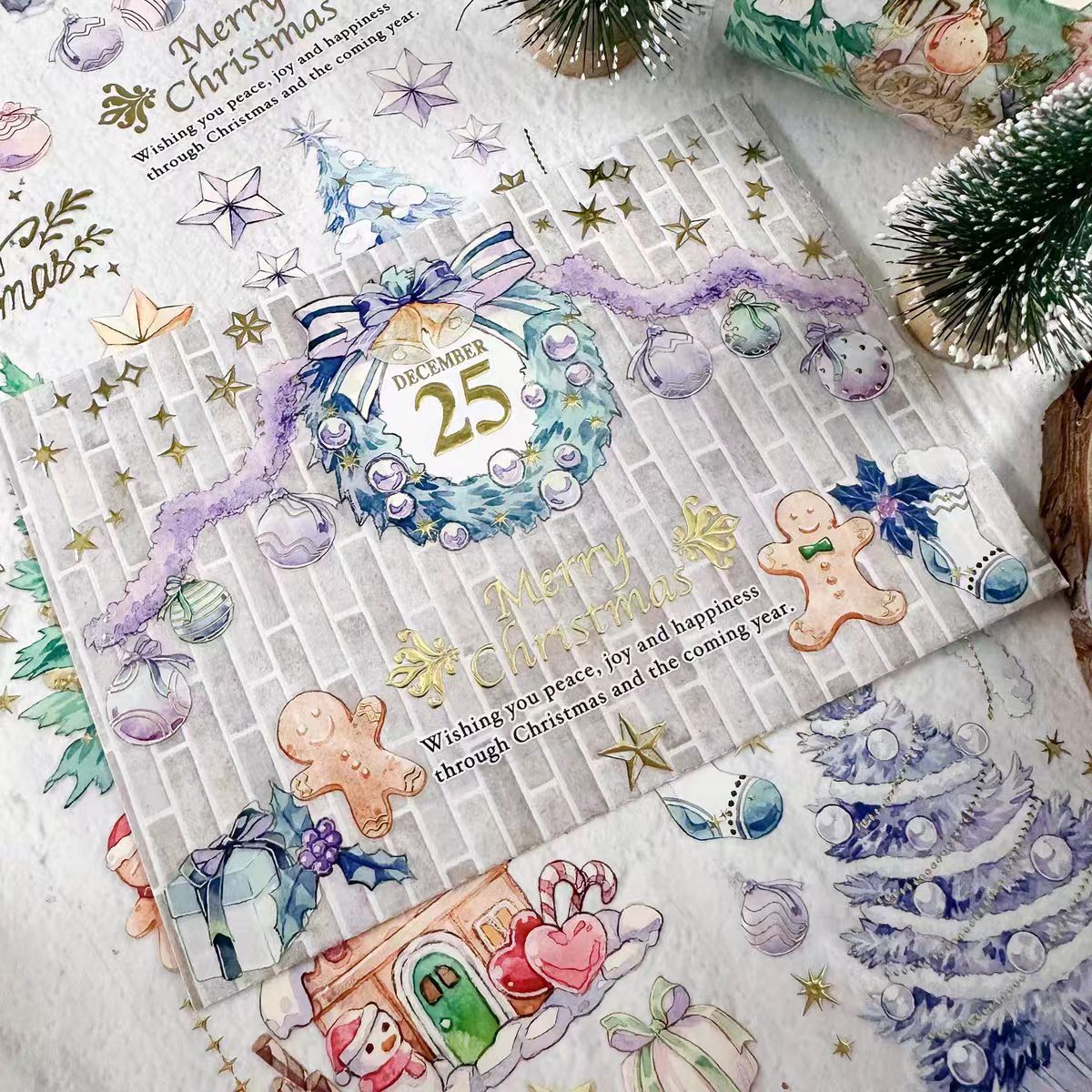 Journal PET tape (10m/roll) Christmas