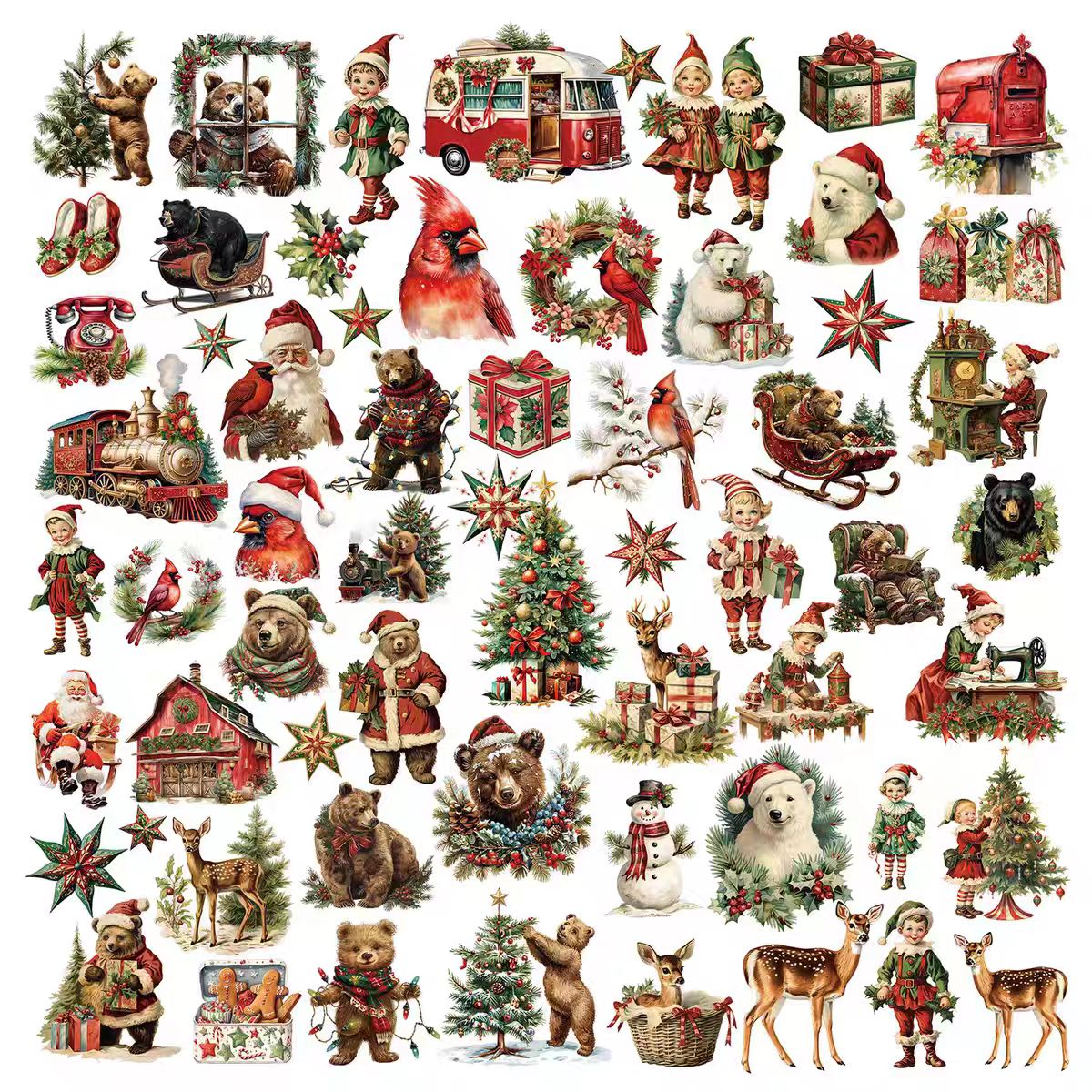 Journal sticker pack (62 pcs) Christmas