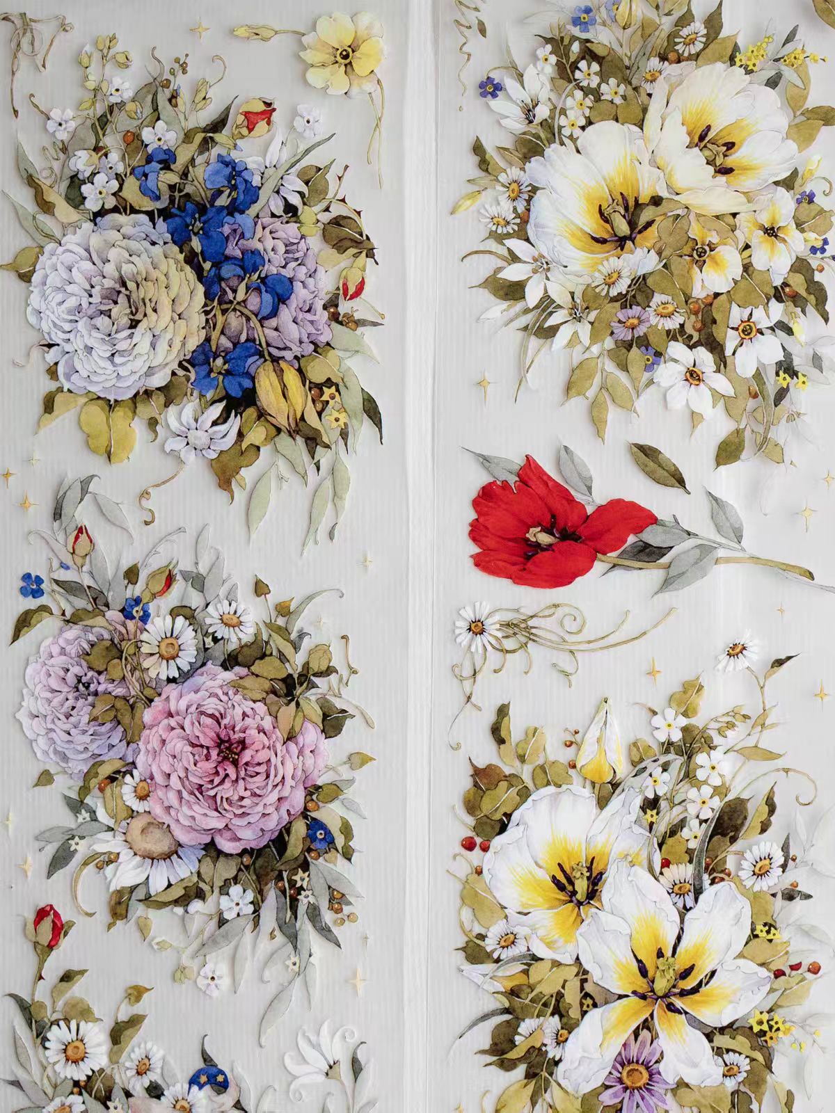 Journal PET flower tape (6/10m/roll)