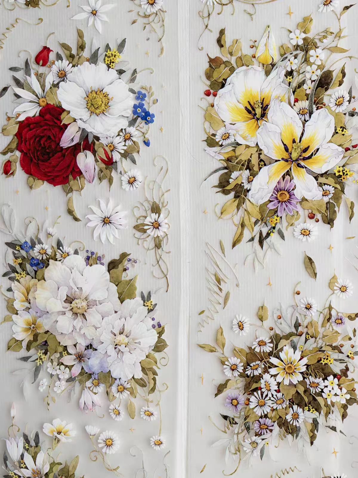 Journal PET flower tape (6/10m/roll)