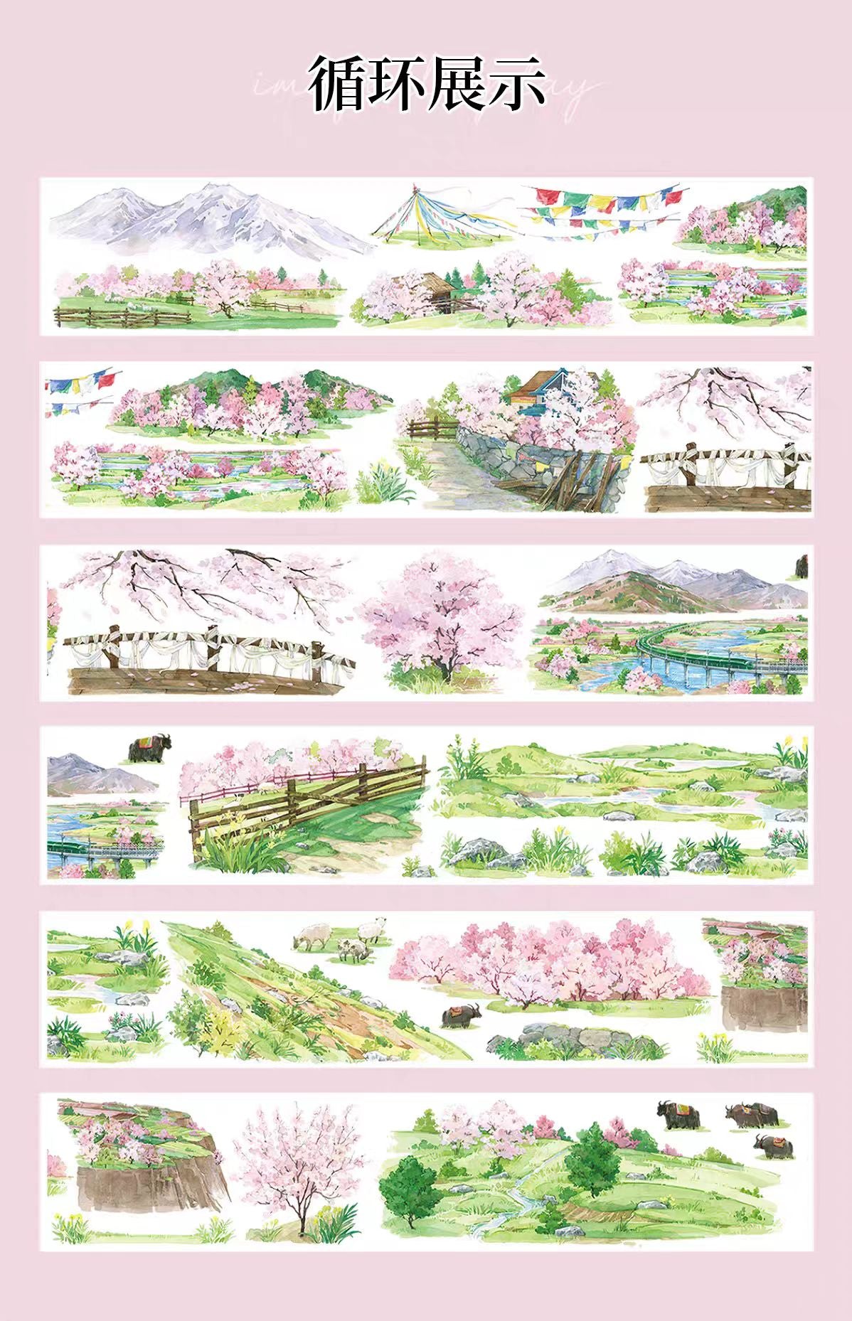 Journal landscape PET tape (10m/roll)
