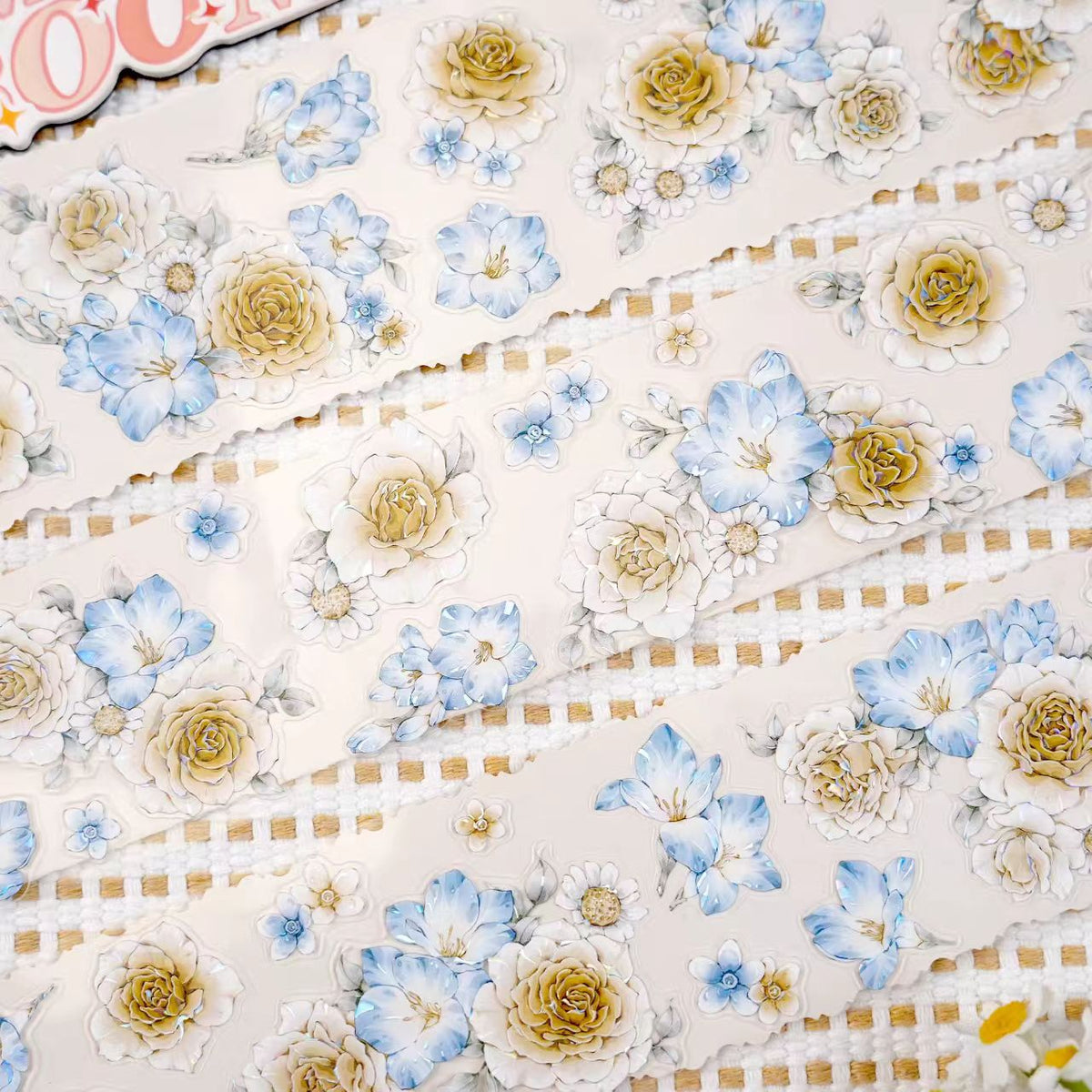 Journal flower PET tape (5m/roll) MOOBOOM