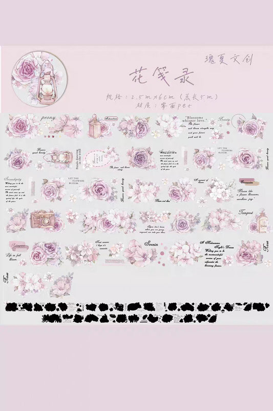 Journal matte PET tape (5m/roll)