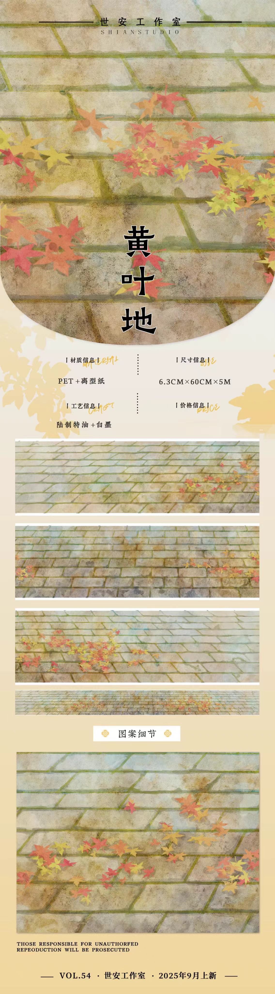 Journal landscape PET tape (5m/roll)