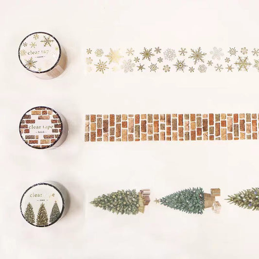 Journal Matte PET tape (3cm*3m/roll) Christmas