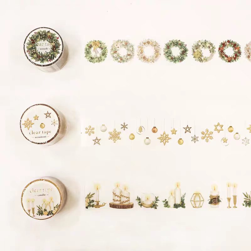 Journal Matte PET tape (3cm*3m/roll) Christmas