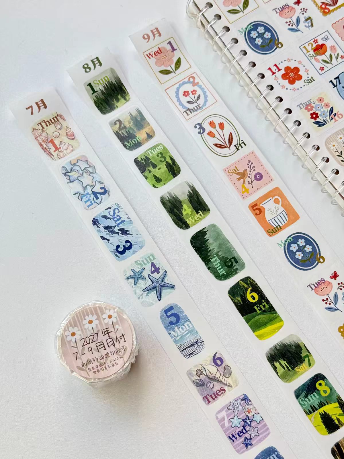 2027 Calendar Washi Tape （3cm*3m/roll）