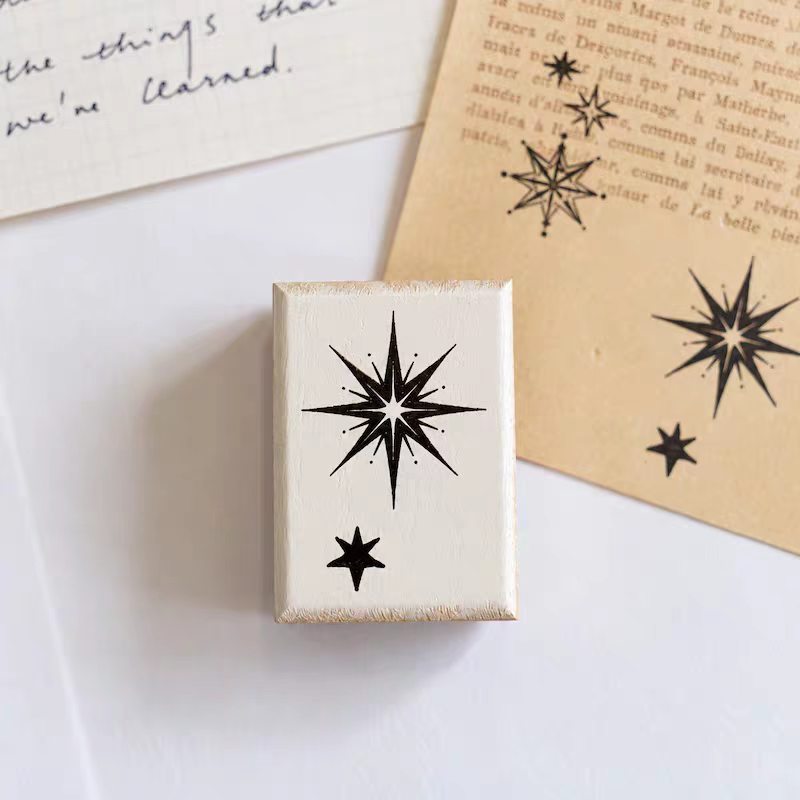 Wooden stamp (Vintage-style constellations)