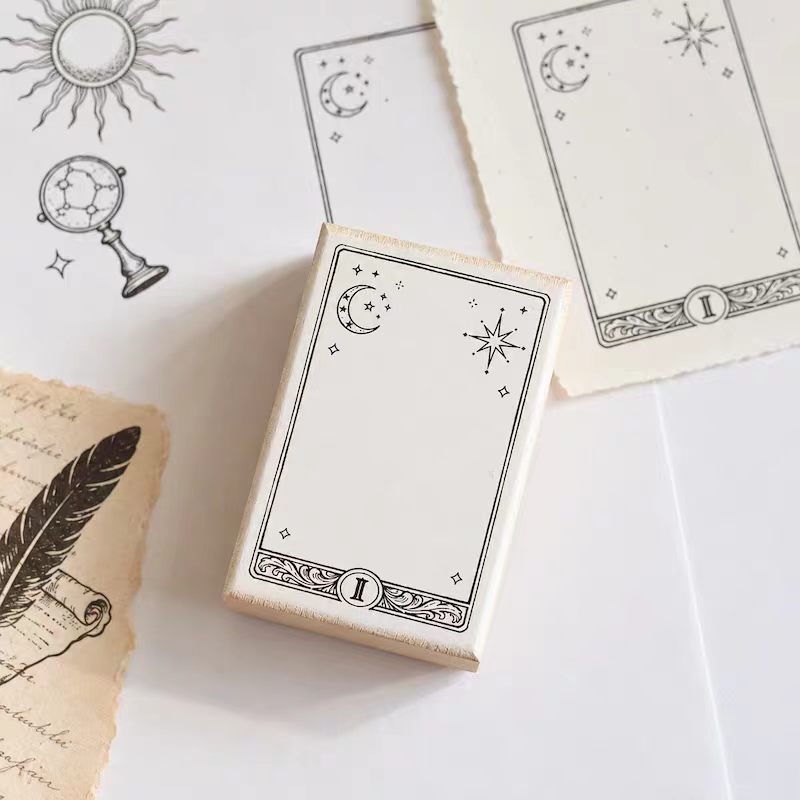 Wooden stamp (Vintage-style constellations)