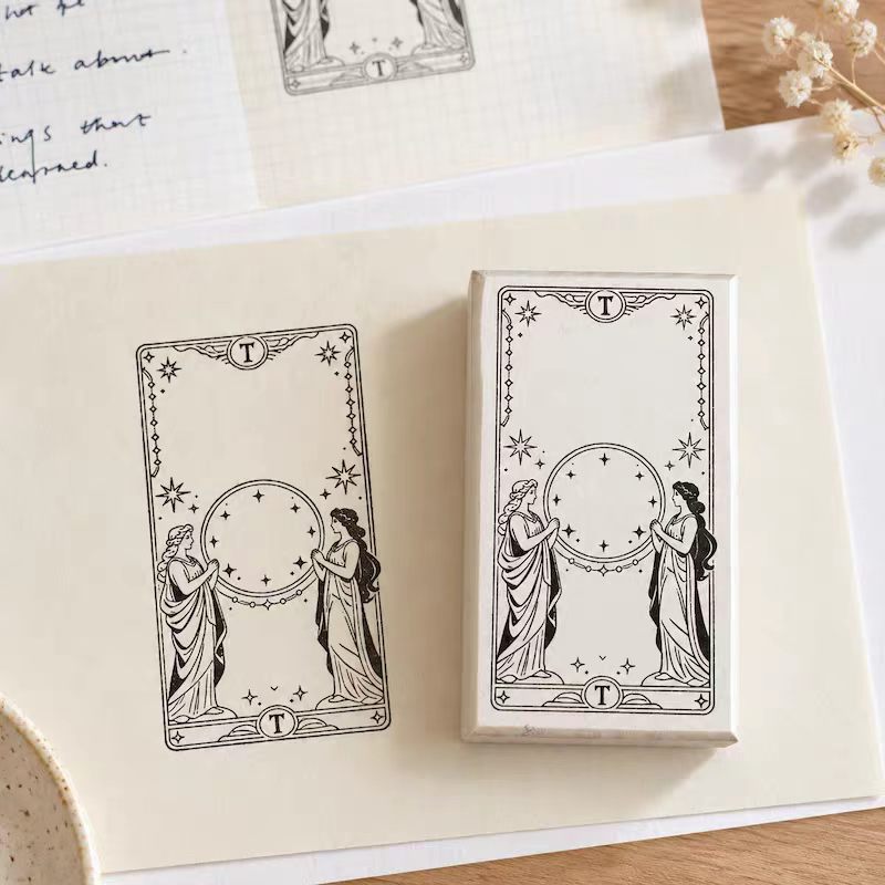 Wooden stamp (Vintage-style constellations)