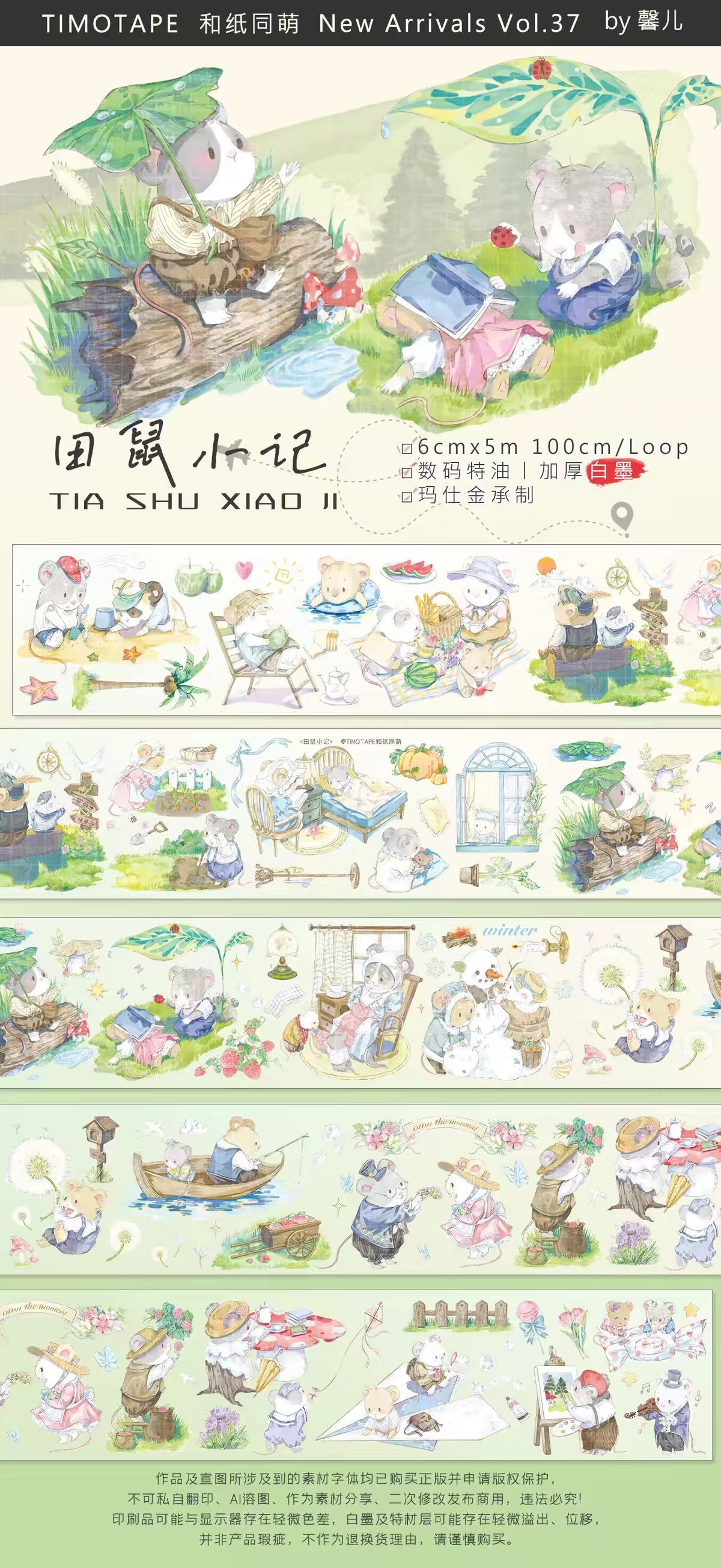 Journal landscape PET tape (5m/roll)
