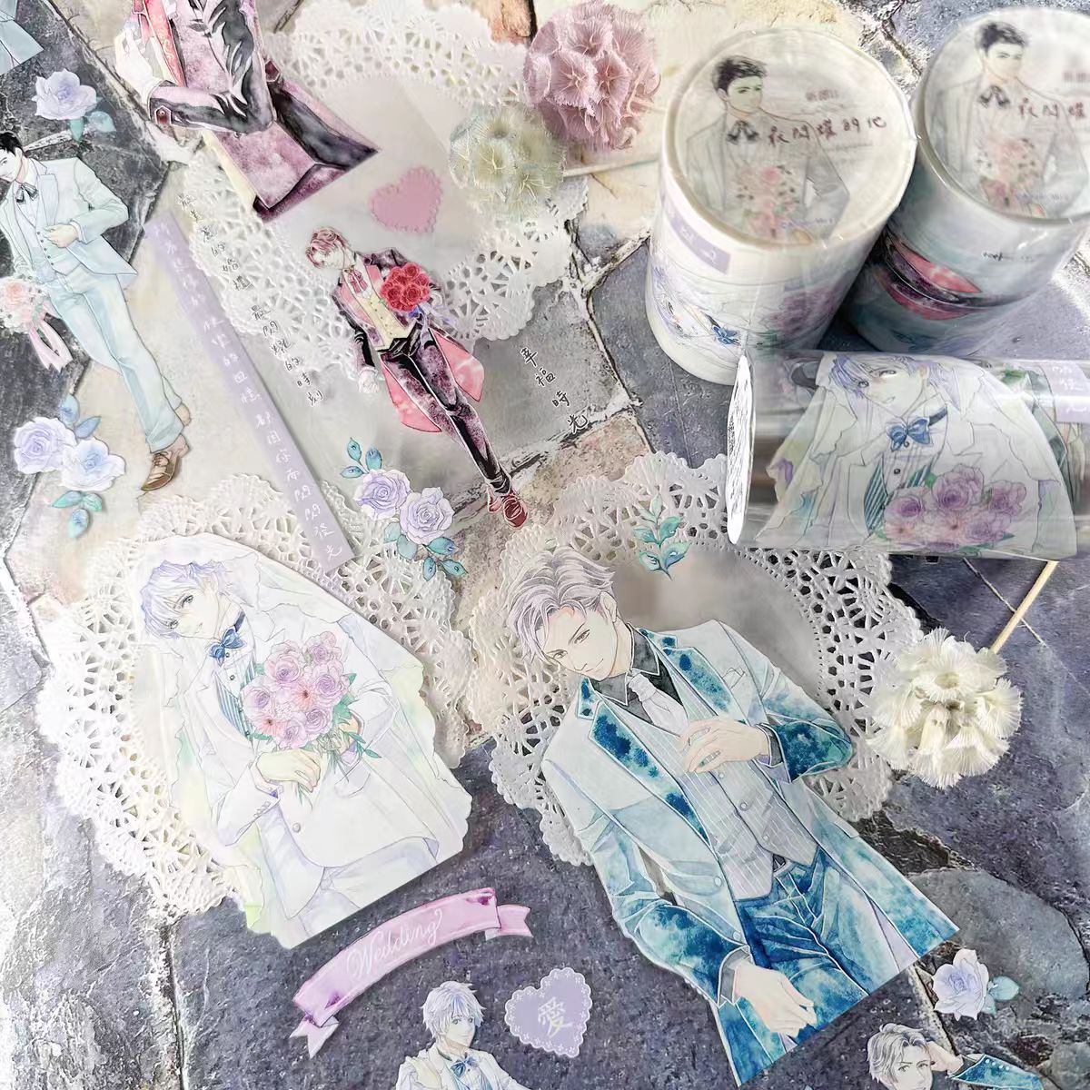 Journal Charecter PET tape (5m/roll) The bride and the groom