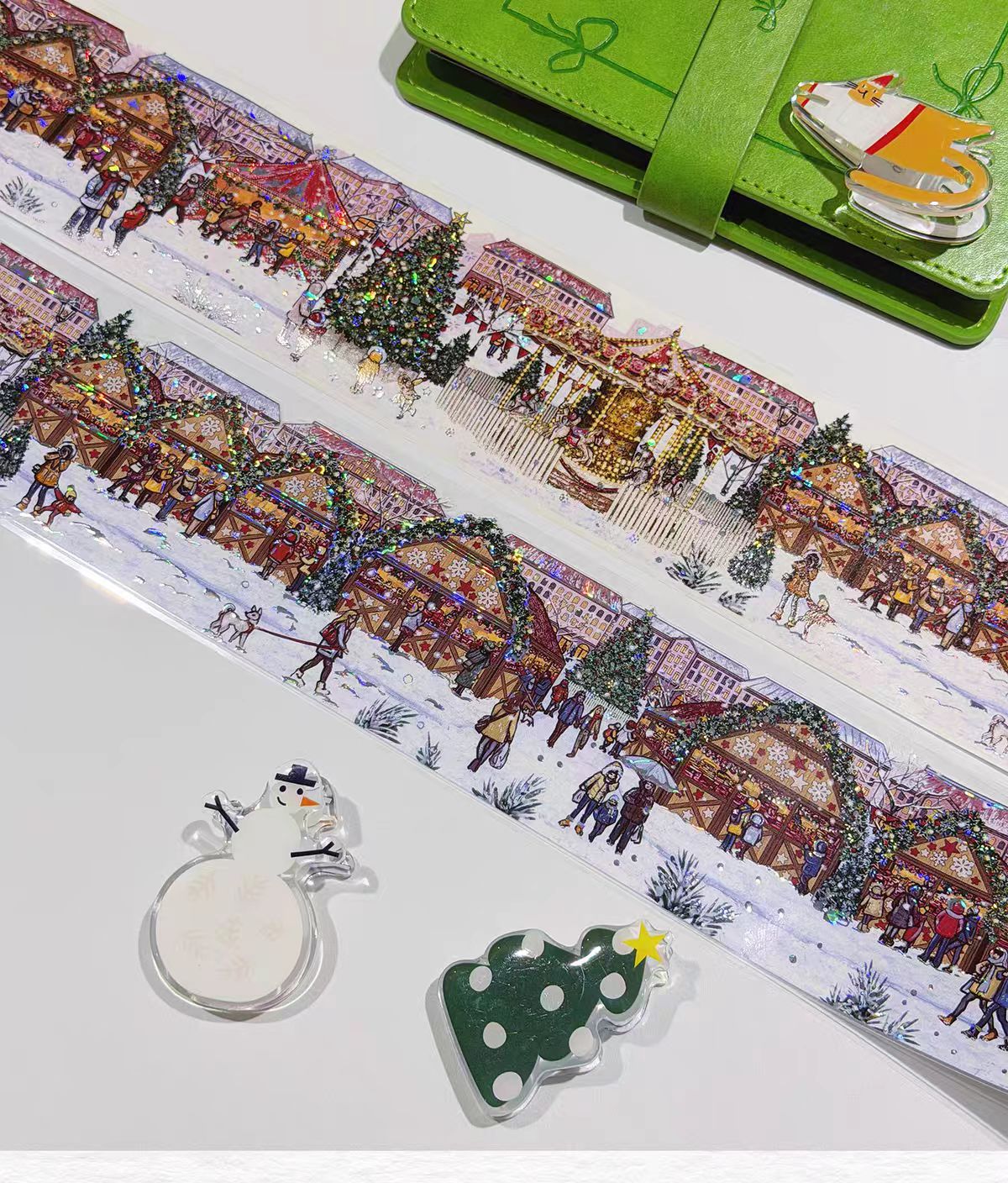 Journal pre-cut shell light PET tape (5m/roll) Christmas