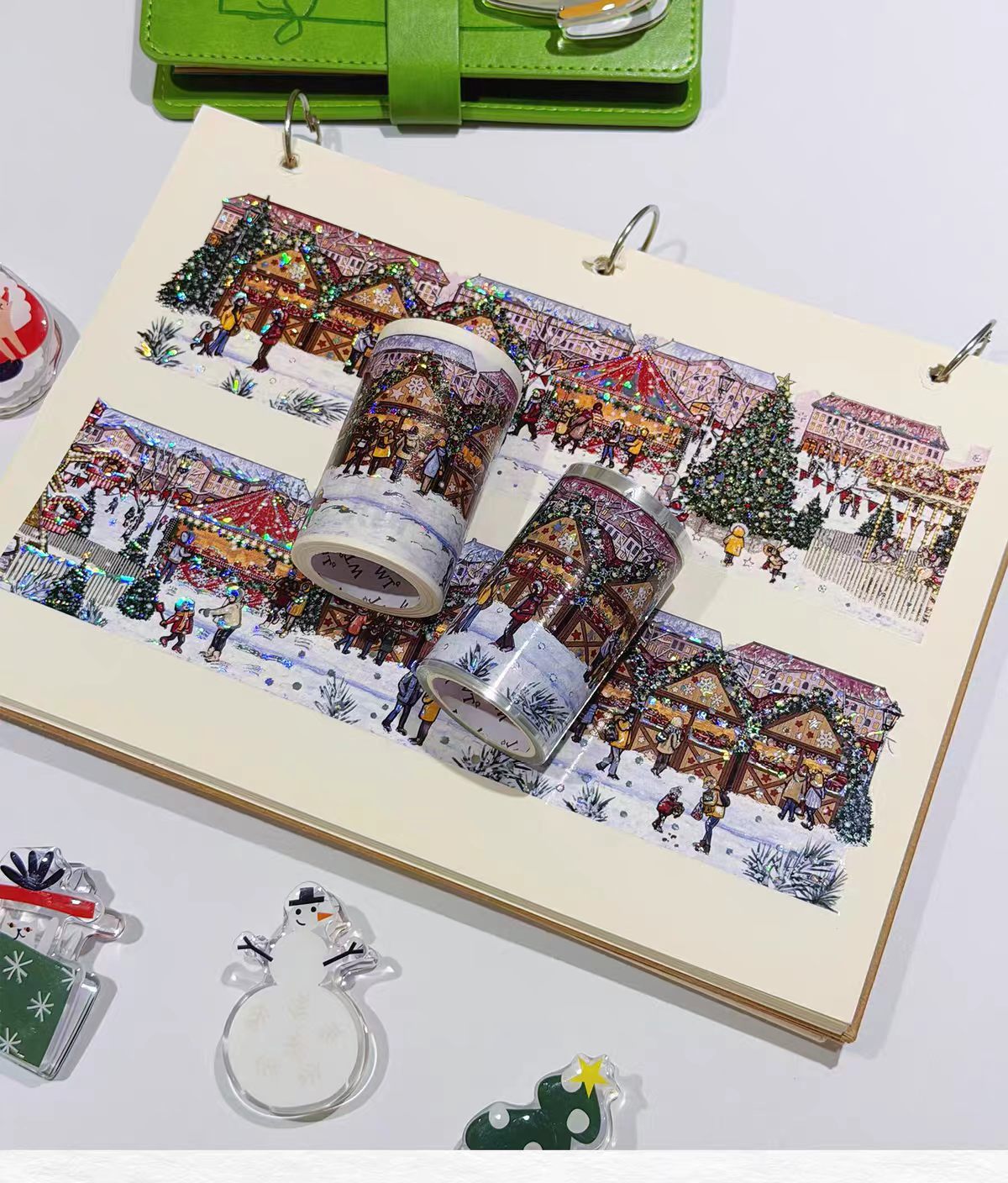 Journal pre-cut shell light PET tape (5m/roll) Christmas