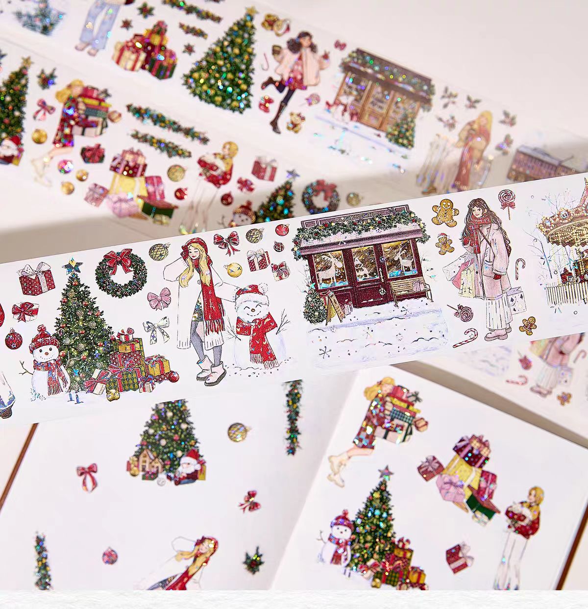 Journal pre-cut shell light PET tape (5m/roll) Christmas