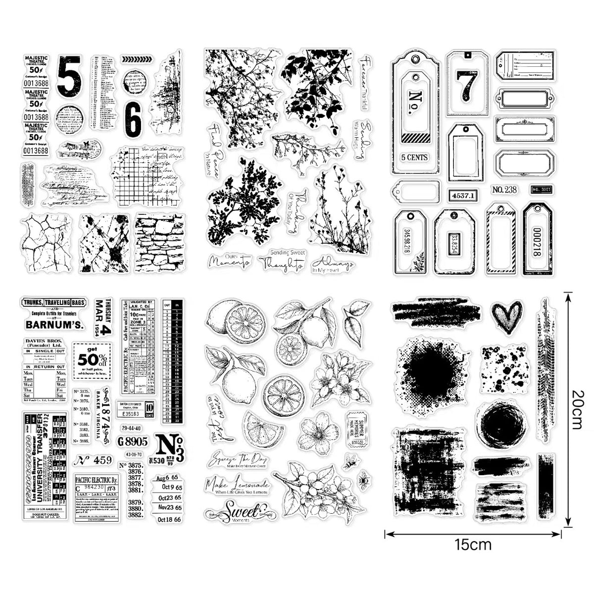 Clear silicone stamps