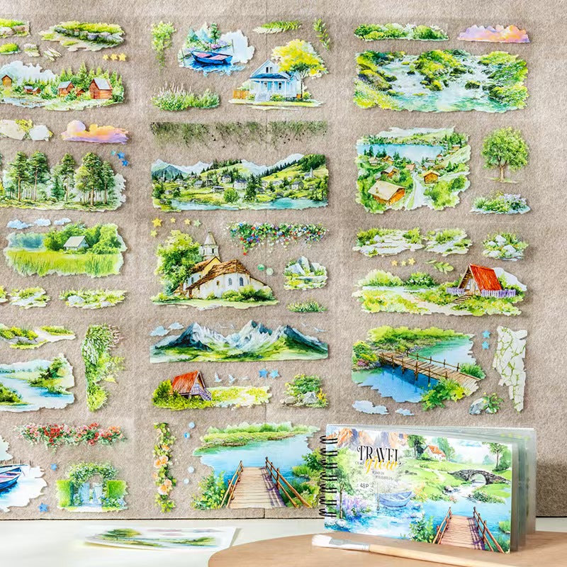 Journal landscape PET sticker book