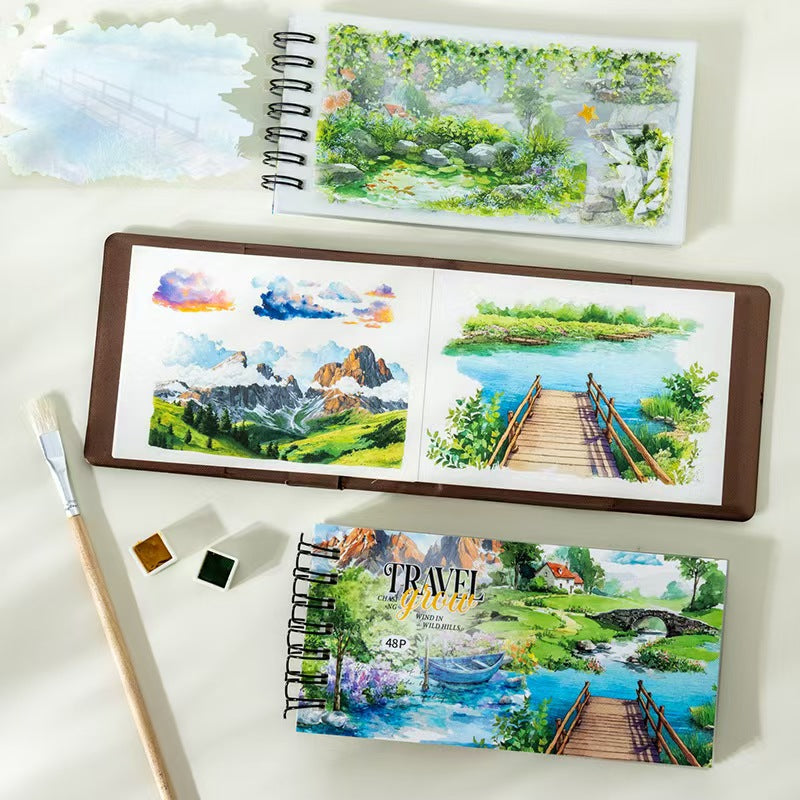 Journal landscape PET sticker book