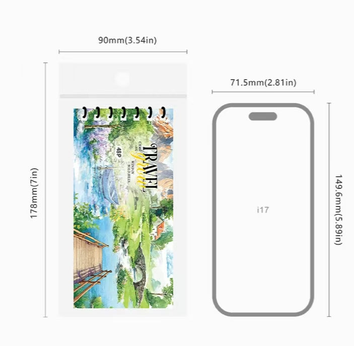 Journal landscape PET sticker book