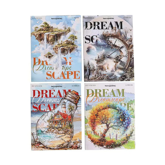 Journal landscape PET sticker packs (12pcs/pack)
