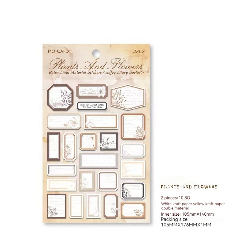 Journal Retro sticky note stickers