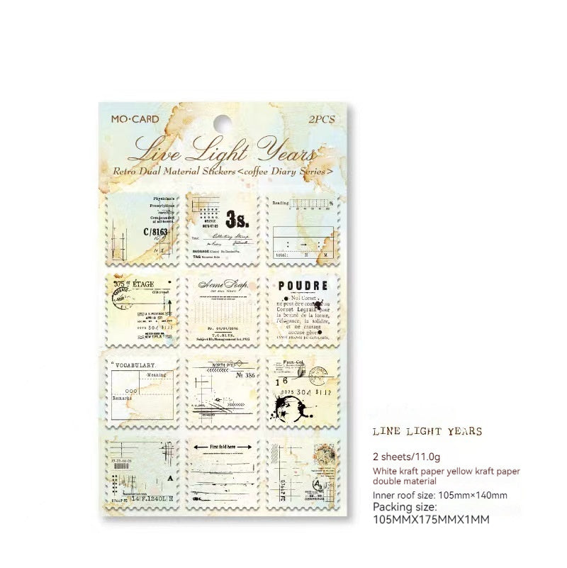 Journal Retro sticky note stickers
