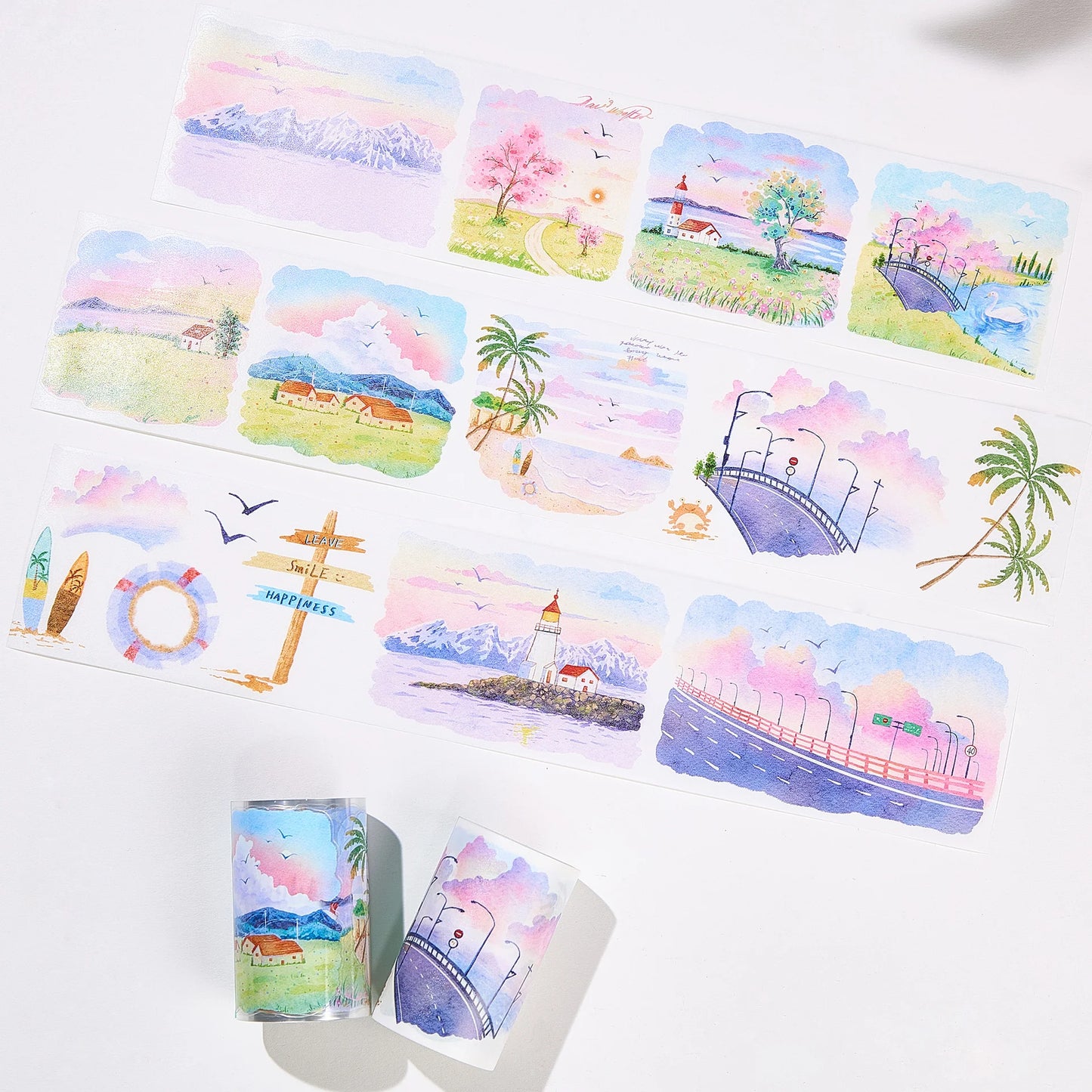 Journal Pre-cut Tape (Misty Breeze Bundle) 70mm×5m