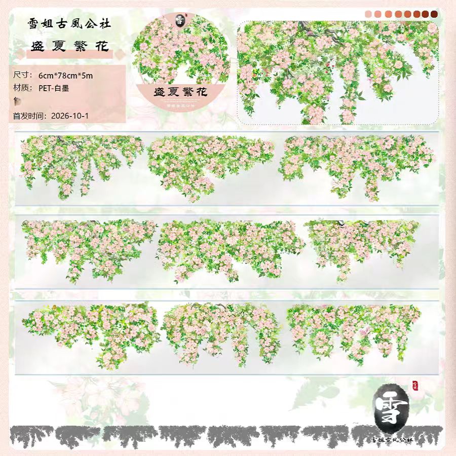 Journal landscape pre-cut PET tape (5m/roll)