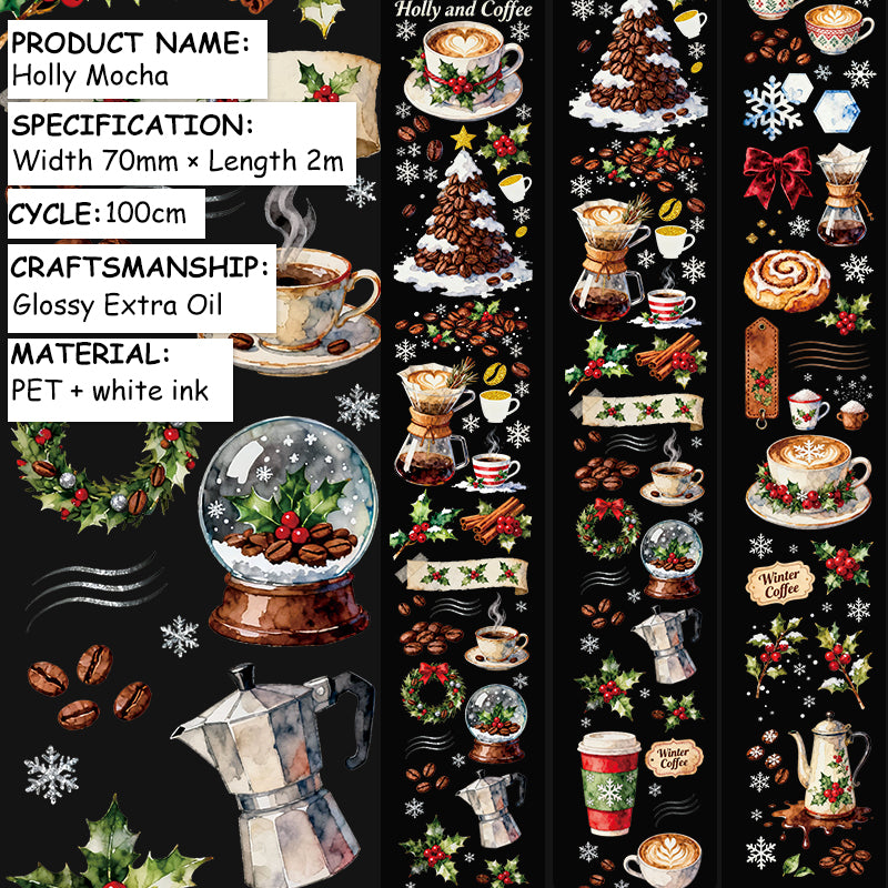 Journal PET tape (Christmas) 2m/roll