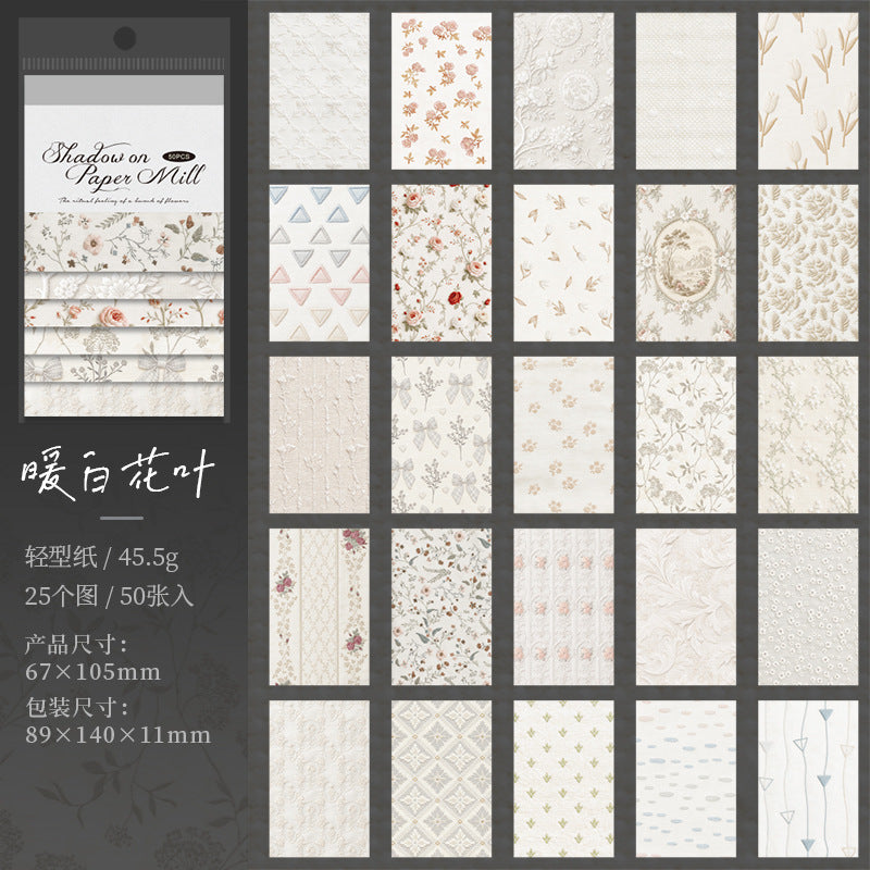 Journal paper pack (6.7cm*10.5cm) 50 sheets/pack