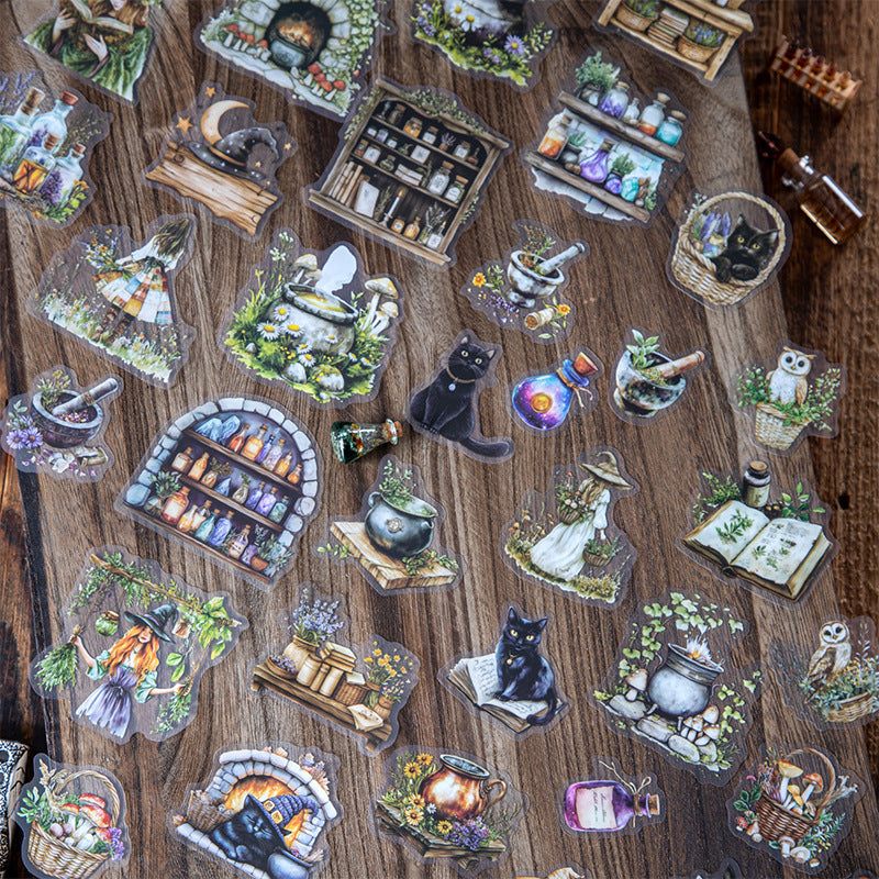 Journal PET sticker packs (Magic Apothecary Witch Series)