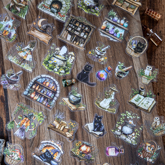 Journal PET sticker packs (Magic Apothecary Witch Series)