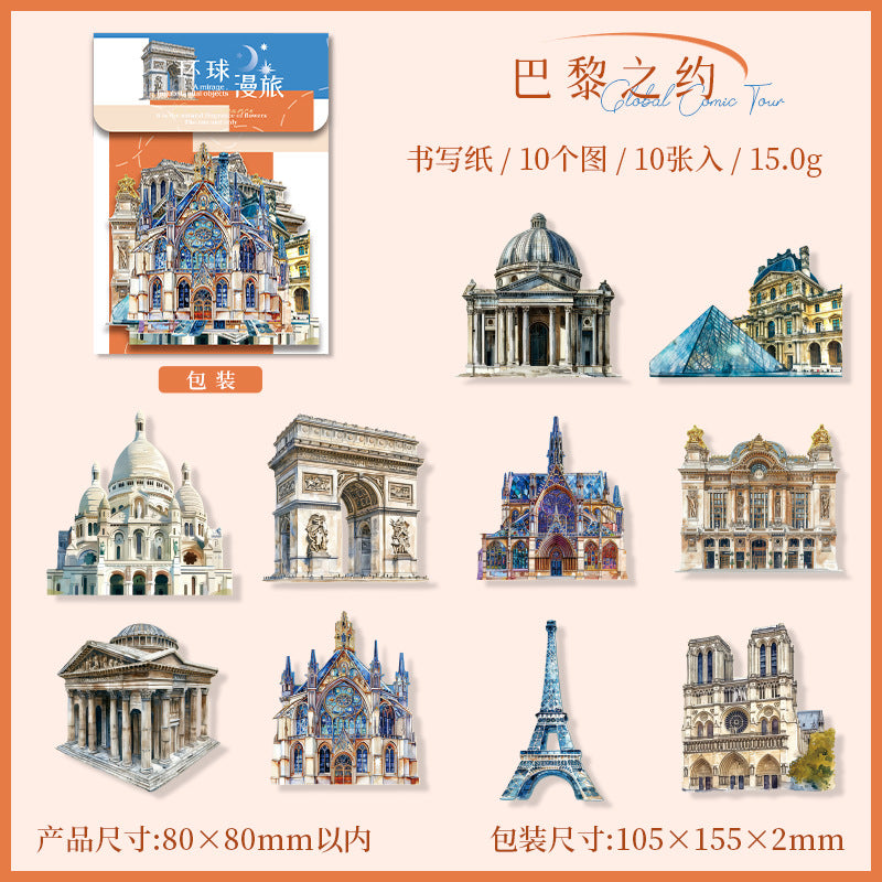 Journal Hard card sticker packs (Travel Theme)