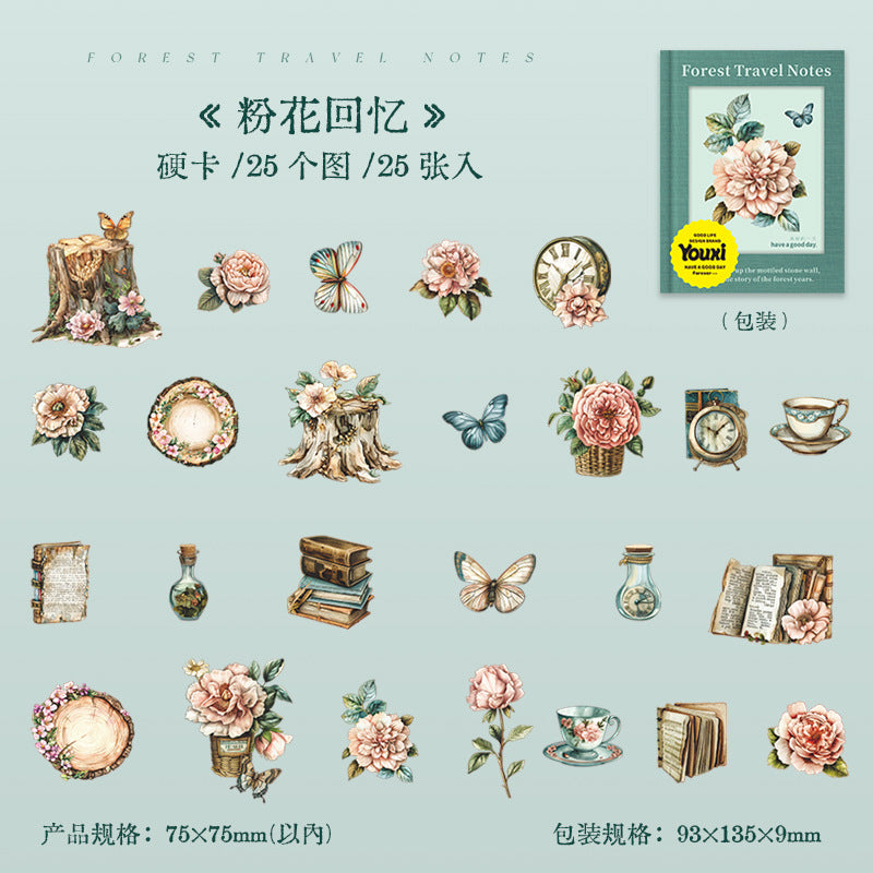 Journal hard card sticker packs