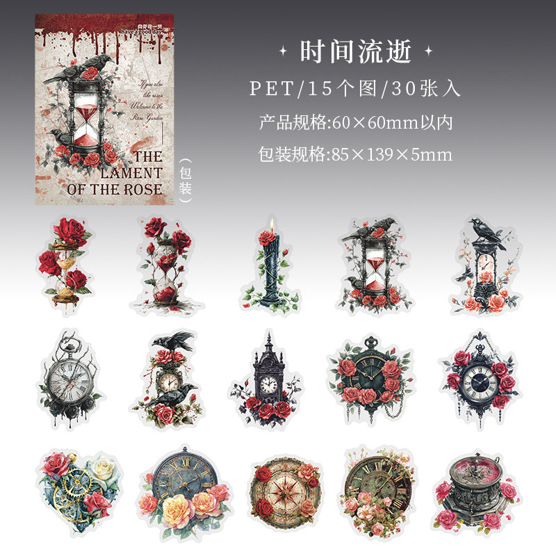 Journal sticker packs (Dark Gothic Series) 30 pcs/pack