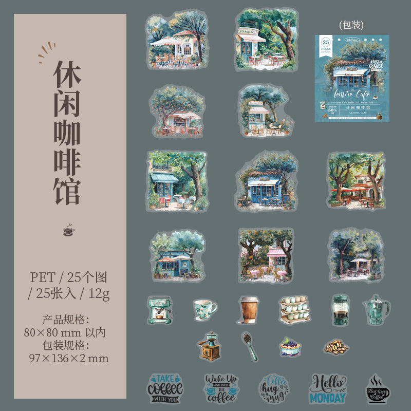 Journal sticker packs (Coffee) 25pcs/pack