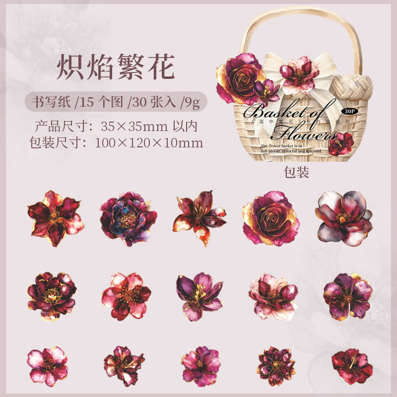 Journal hard card sticker packs (flower)