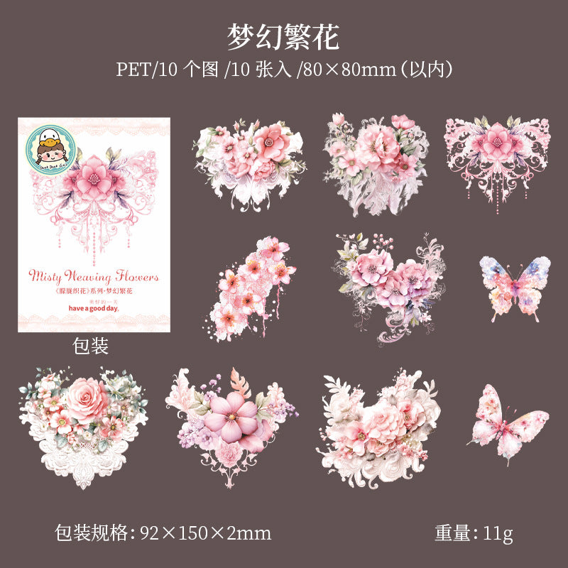 Journal sticker packs (Lace flower)