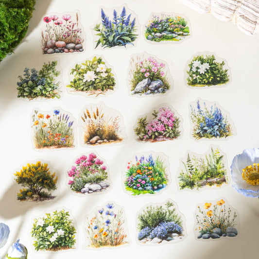 Journal sticker packs (Flowering shrub series)