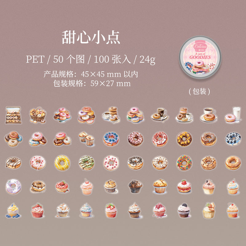 Journal sticker packs (Food Theme) 100pcs/box