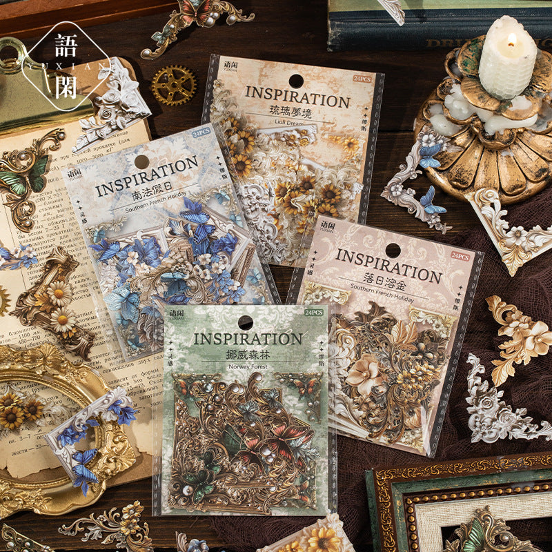 Retro Corner Sticker packs (24pcs/pack)