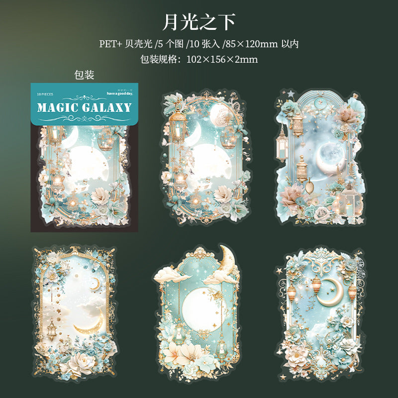 Journal shell light PET sticker packs (Sea theme)