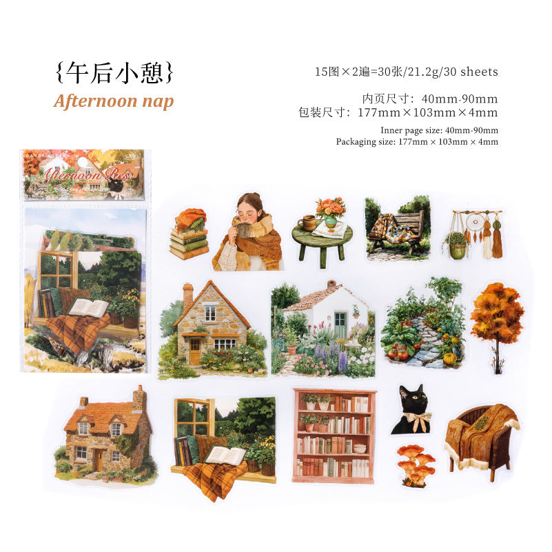 Journal sticker packs (Field life landscape)