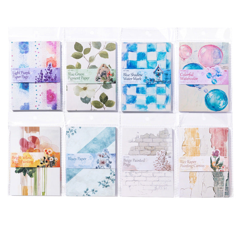 Journal retro watercolor paper packs
