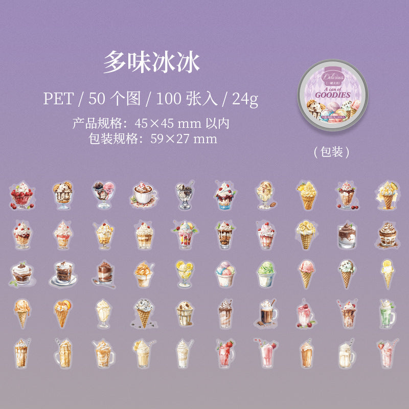 Journal sticker packs (Food Theme) 100pcs/box