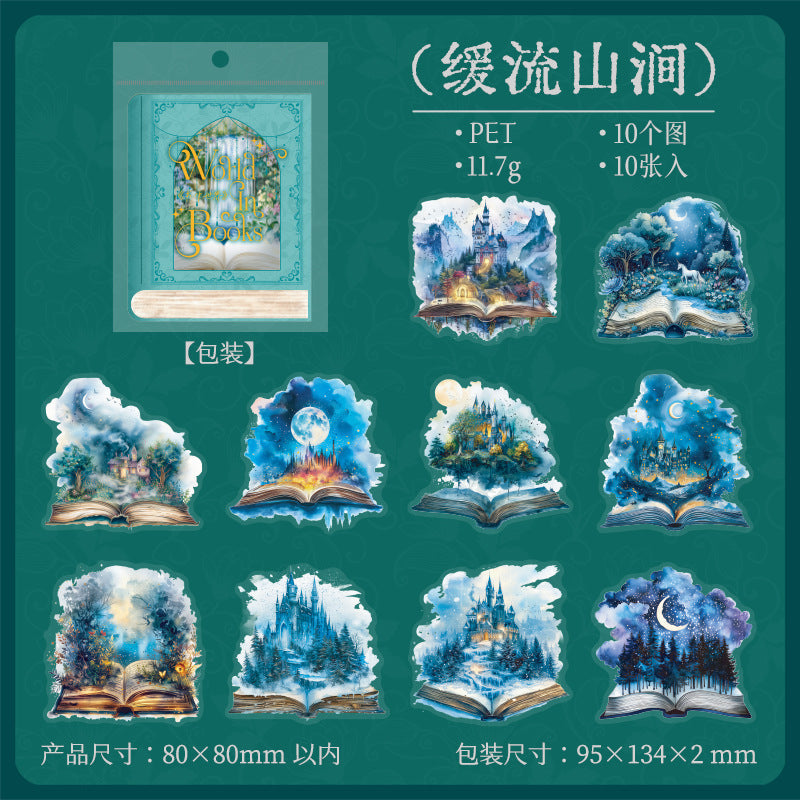 Journal sticker packs (The world of books)